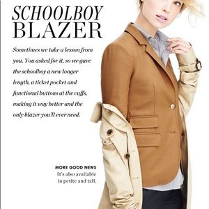 J.Crew sz 6 Schoolboy Blazer in tan 100% wool